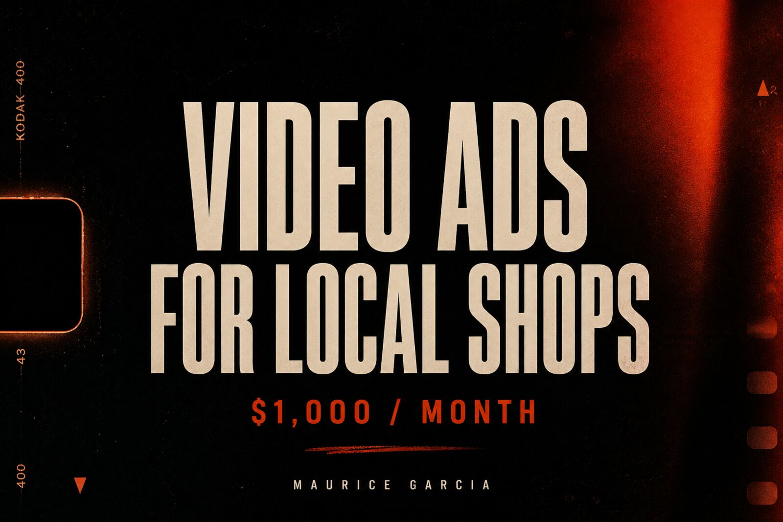 Monthly video ads, one thousand dollars